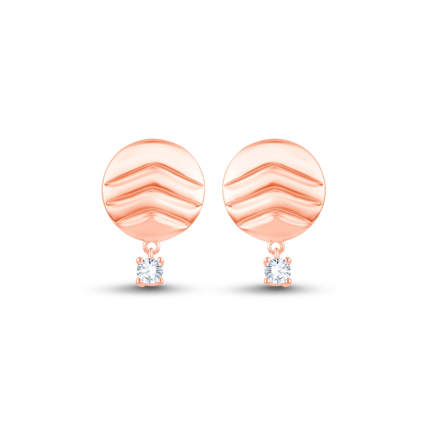 Selene Round 925 Sterling Silver Stud Earrings