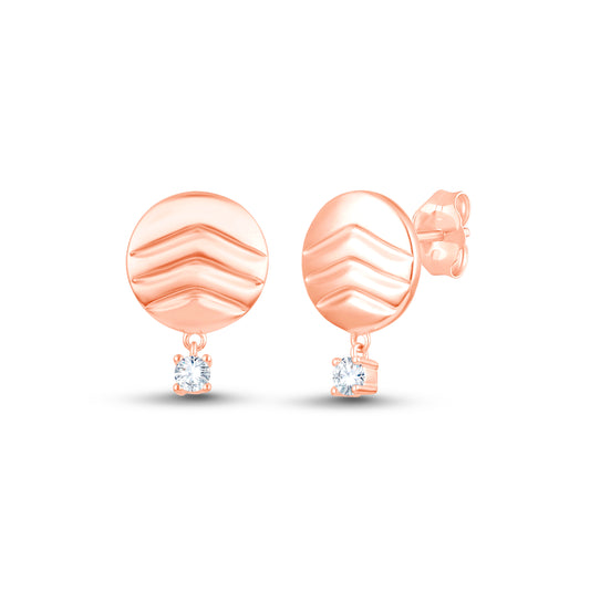 Selene Round 925 Sterling Silver Stud Earrings