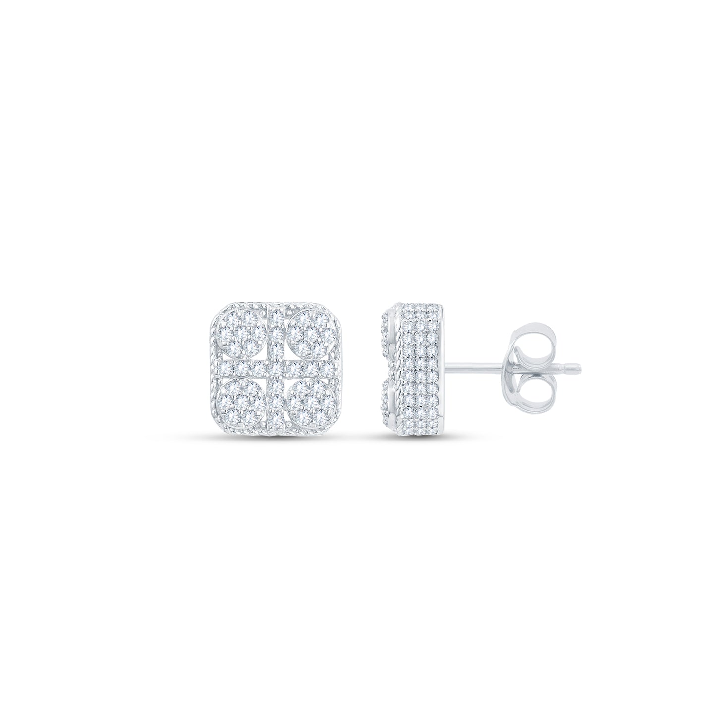 Stella 925 Sterling Silver Square Earrings