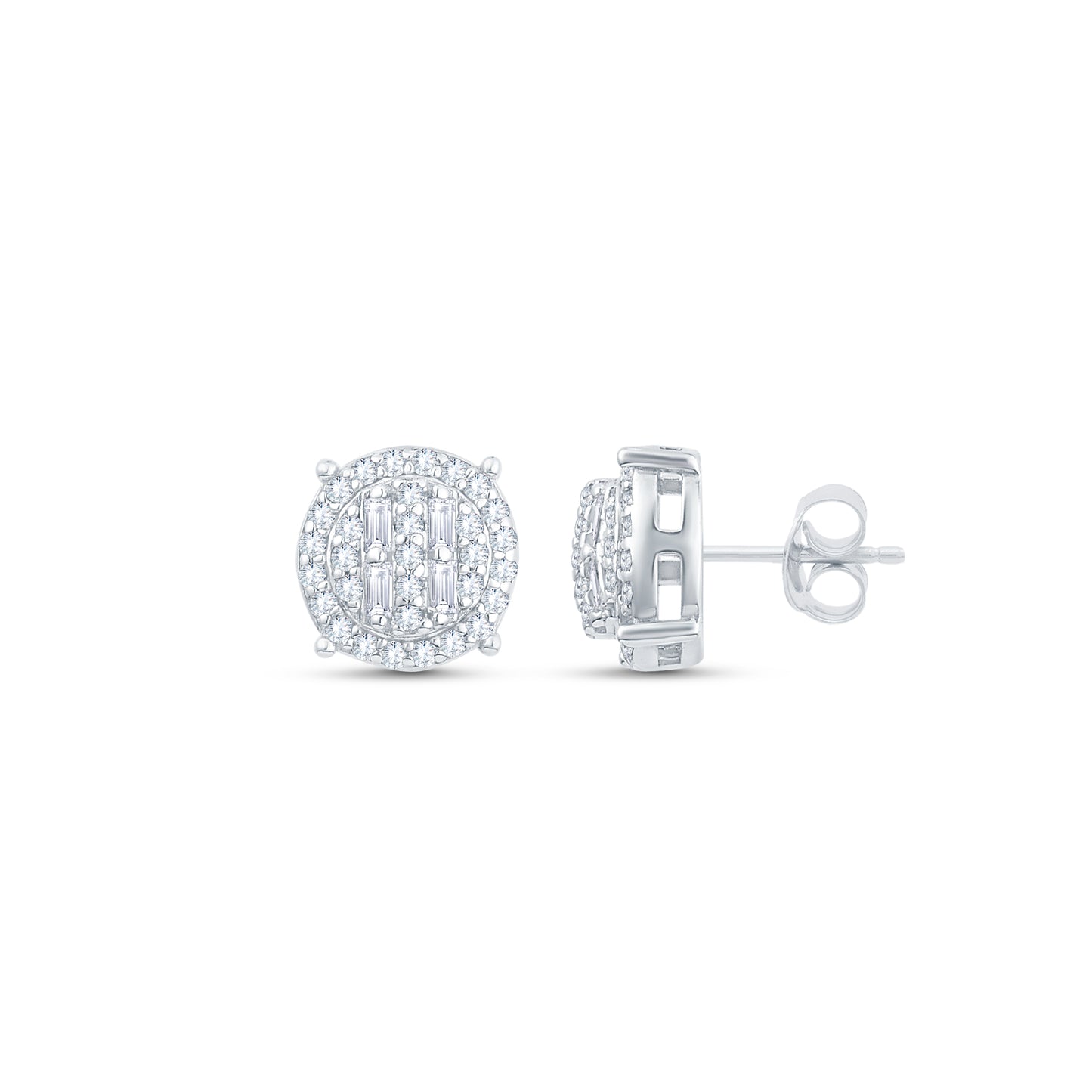 Radiance 925 Sterling Silver Round Studs