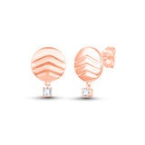 Selene Round 925 Sterling Silver Stud Earrings