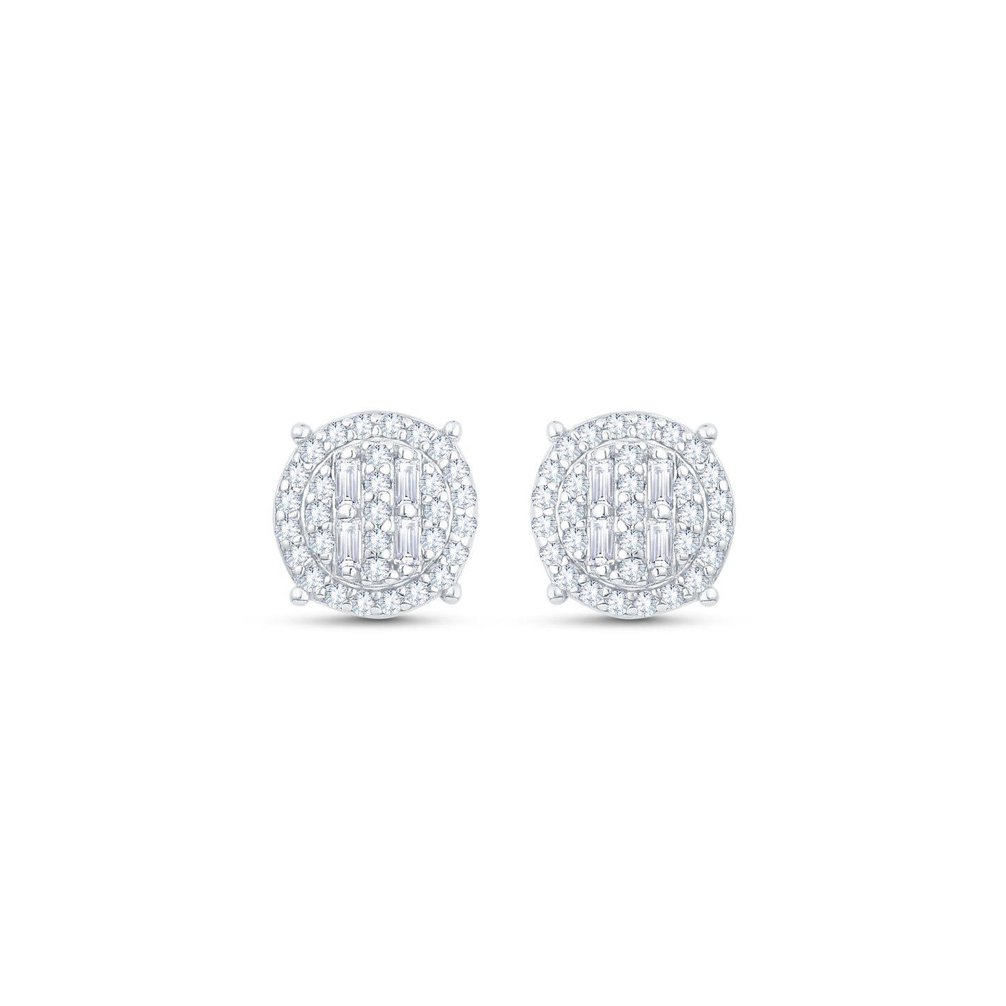 Radiance 925 Sterling Silver Round Studs