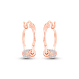 Aurelia Charm 925 Sterling Silver Hoop Earrings