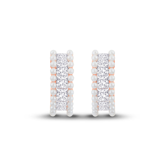 Moonlit Glow 925 Silver Hoops Earrings