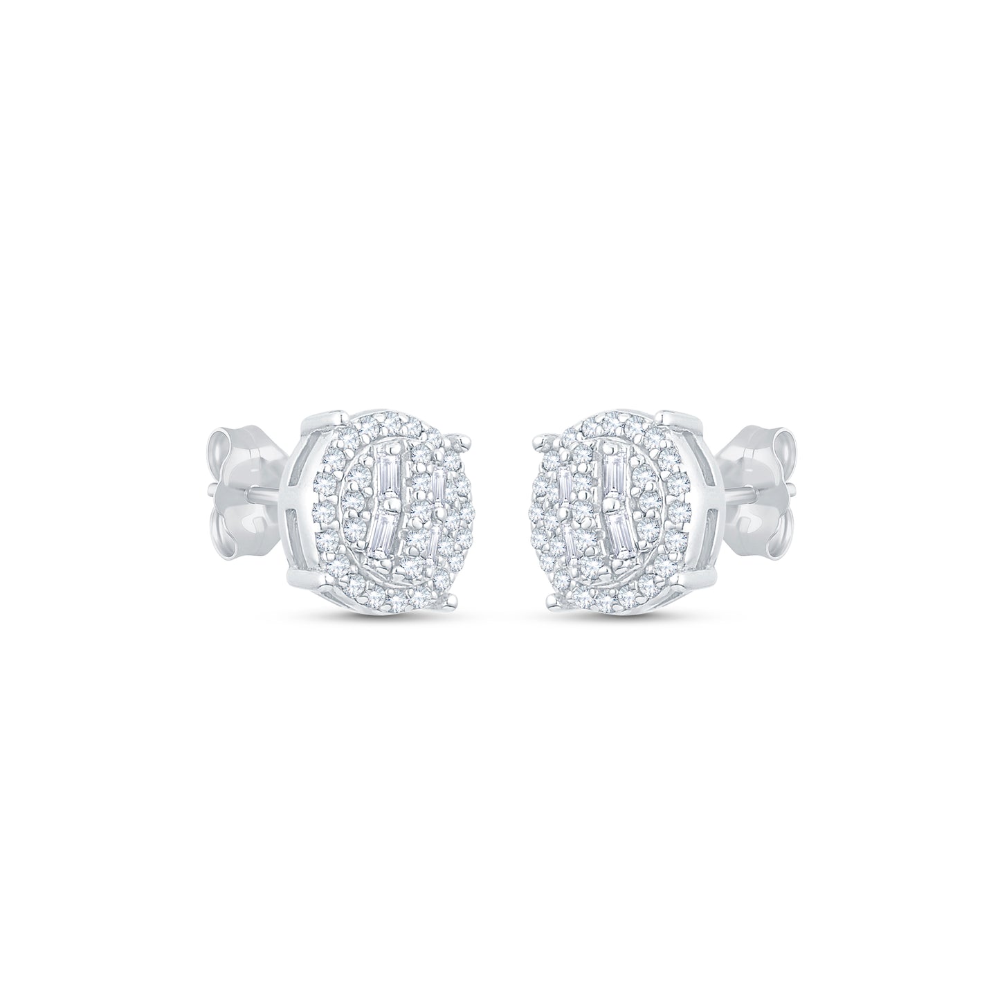 Radiance 925 Sterling Silver Round Studs