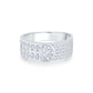 Shimmer Crest Band Ring in 925 Sivler