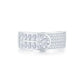 Shimmer Crest Band Ring in 925 Sivler