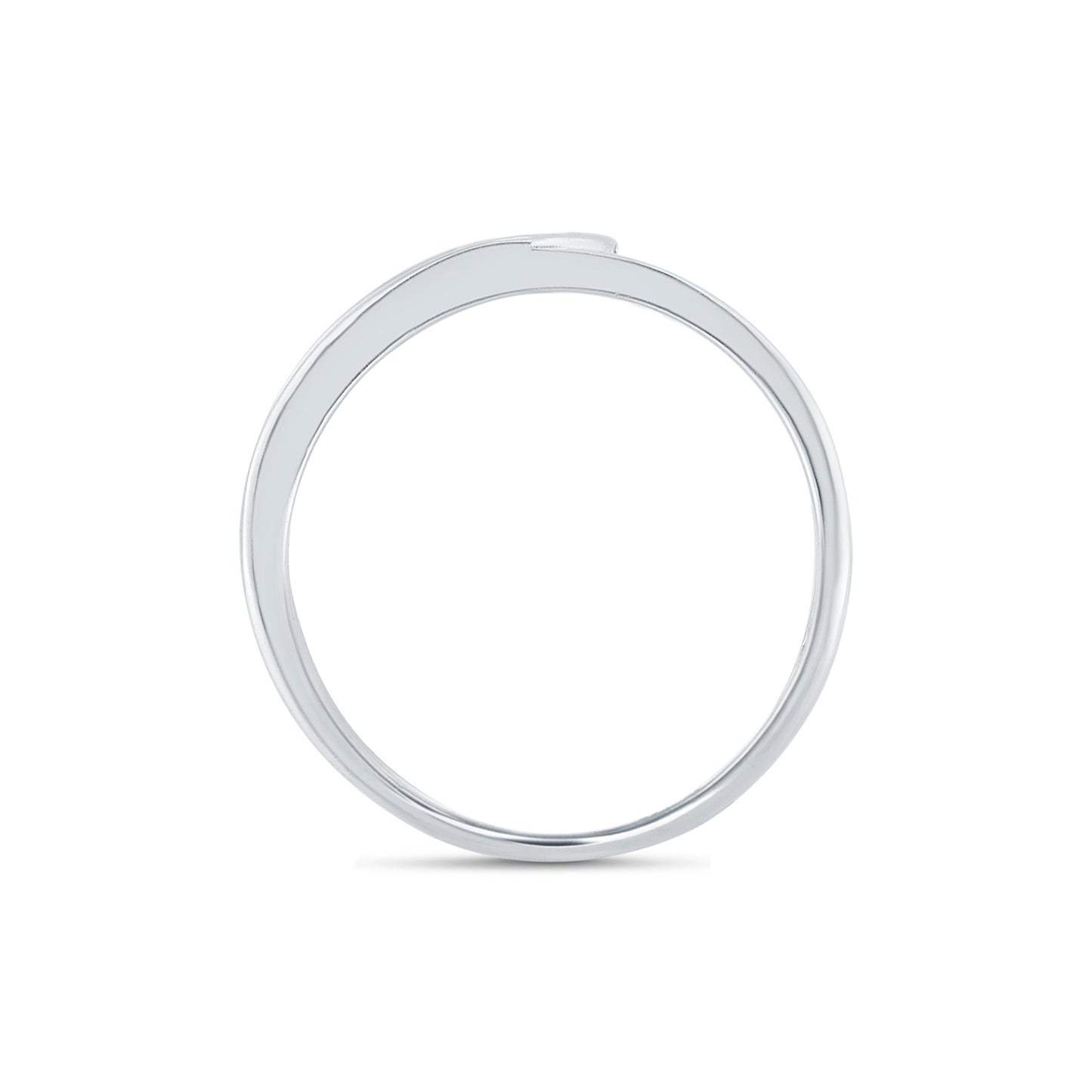 Shimmer Crest Band Ring in 925 Sivler