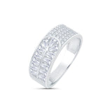 Shimmer Crest Band Ring in 925 Sivler