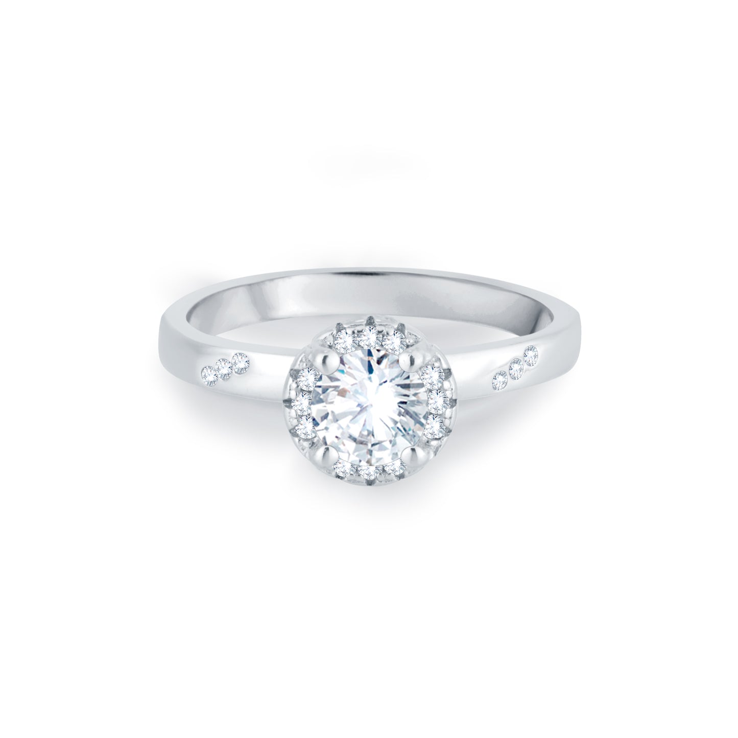 Classic Spark Solitaire Ring in 925 Silver
