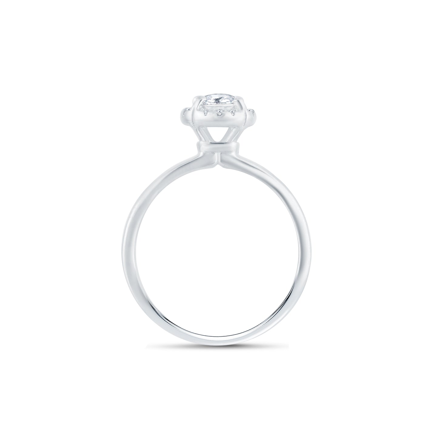 Classic Spark Solitaire Ring in 925 Silver